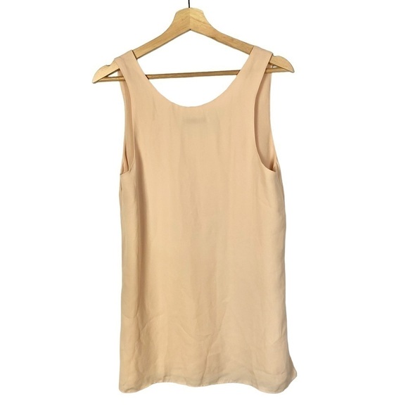 Zara Light Pale Pink Chiffon Scoop Neck Tank Top S - Picture 2 of 3
